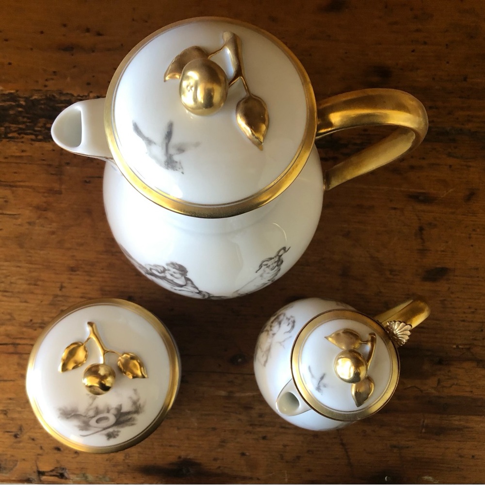 Very rare! Ancienne Manufacture Royal de Limoges “Pastorale” pattern. - Picture 4 of 10